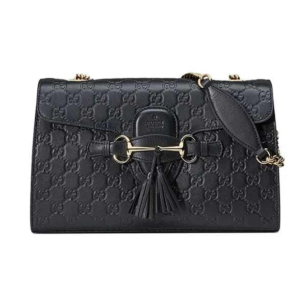 Túi Đeo Chéo Gucci MicroGuccissima Mini Black Emily Shoulder Bag Màu Đen - Túi xách - Vua Hàng Hiệu