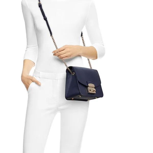 Túi Đeo Chéo Furla Metropolis S Crossbody Màu Xanh Navy Notte G Size 17
