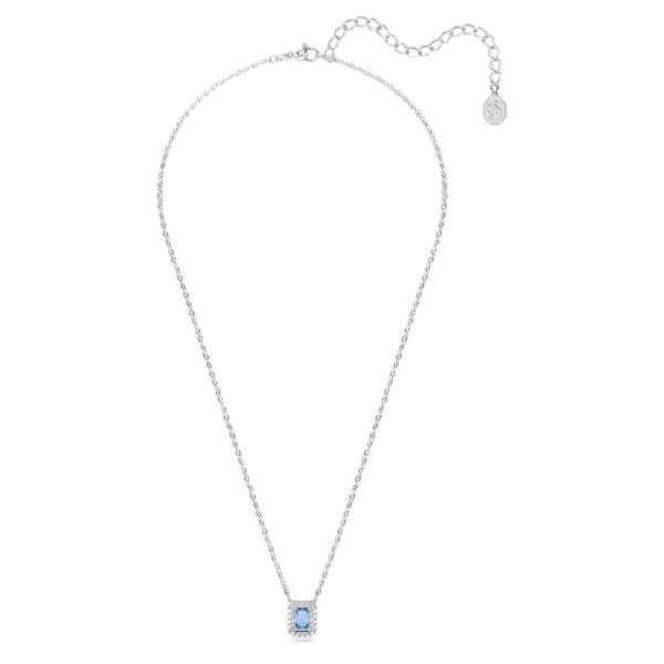 Dây Chuyền Swarovski Millenia Necklace Octagon Cut Swarovski Zirconia, Blue, Rhodium Plated 5614926