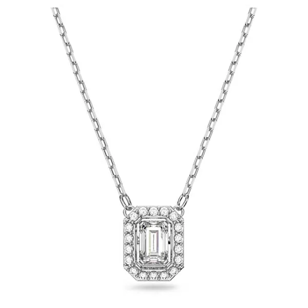 Dây Chuyền Swarovski Millenia Necklace Octagon Cut Swarovski Zirconia, White, Rhodium Plated 5599177 - Trang sức - Vua Hàng Hiệu