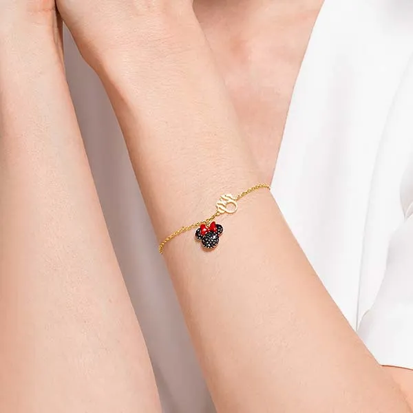 Vòng Tay Swarovski Minnie Bracelet, Black, Gold-tone Plated 5566690 - Trang sức - Vua Hàng Hiệu