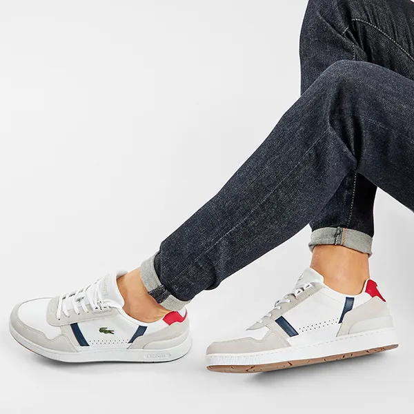 Giày Thể Thao Lacoste T-Clip 120 Màu Trắng/Xanh Navy Size 40 - Giày - Vua Hàng Hiệu
