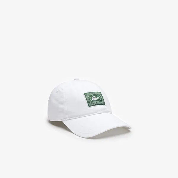 Mũ Lacoste Unisex Timsah RK4710L Logo Cá Sấu Màu Trắng - Mũ nón - Vua Hàng Hiệu