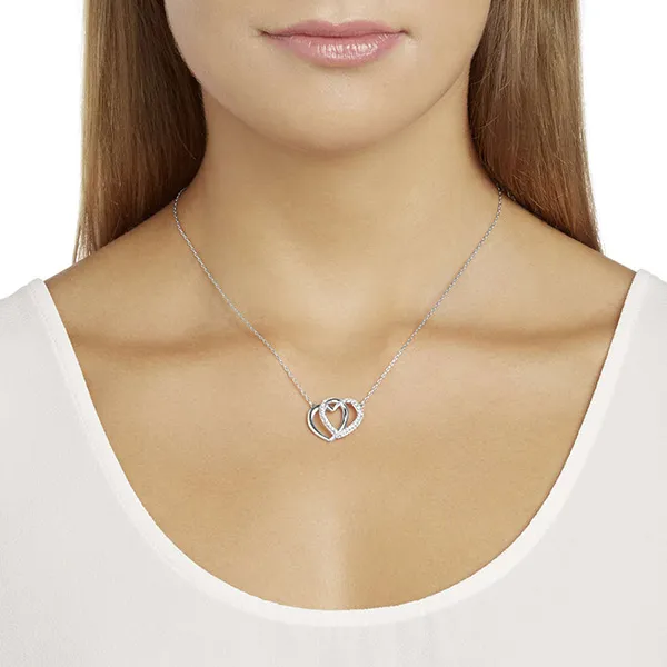 Dây Chuyền Swarovski Necklace Dear Medium 5345475 Heart Màu Bạc - Trang sức - Vua Hàng Hiệu