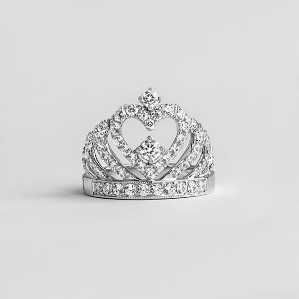 Nhẫn Nữ Sherlyn Diamond KCTN RS2562N4 Dáng Vương Miện, Vàng Trắng 18k, Size 13.5 - Trang sức - Vua Hàng Hiệu