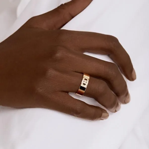 Nhẫn Hermès H D Ancre Ring Vàng Hồng