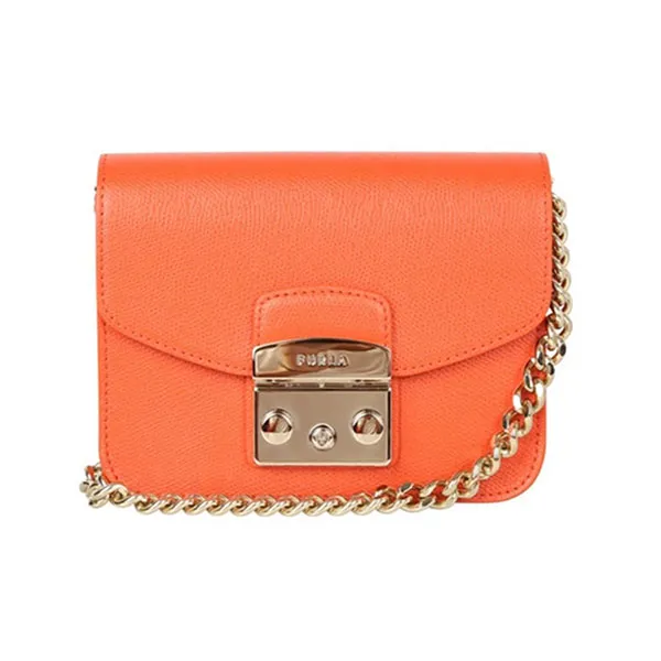 Túi Đeo Chéo Furla Metropolis Mini Crossbody Bag Màu Cam Mandarine