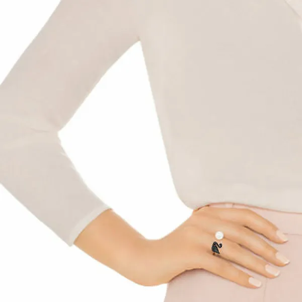 Nhẫn Swarovski Iconic Swan Open Ring 5296470 Size 48 C_ĐHT