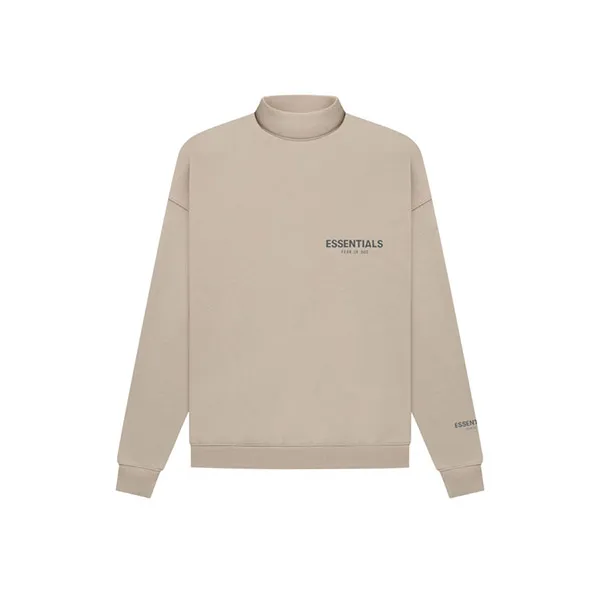Áo Sweater Fear Of God Essentials Pullover Mockneck String Màu Nâu Nhạt - Thời trang - Vua Hàng Hiệu