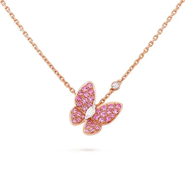 Dây Chuyền Jewery Luxury Two Butterfly Pendant Vàng Hồng - Trang sức - Vua Hàng Hiệu