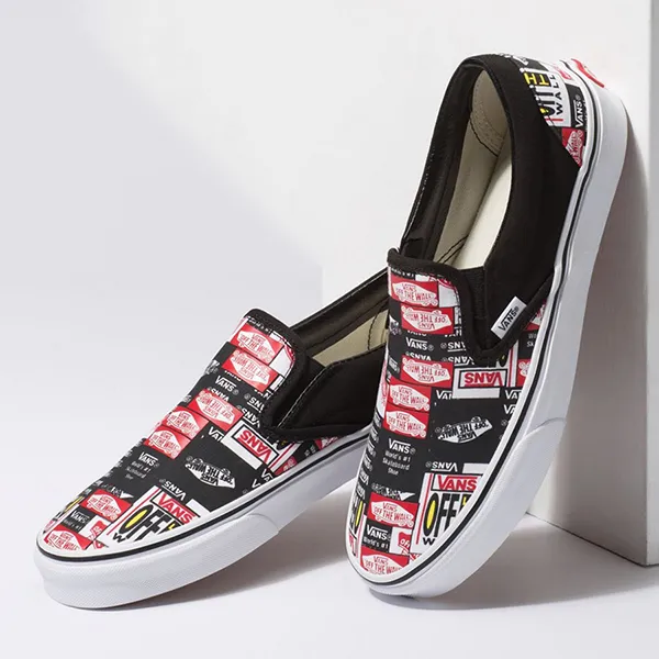 Giày Vans Slip-On Label Mix Màu Đen - Giày - Vua Hàng Hiệu