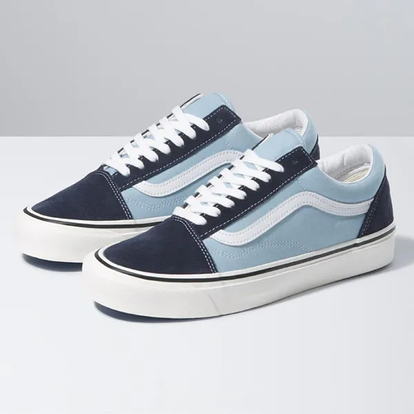 Giày Sneakers Vans Old Skool Anaheim Factory DX Blue Black Màu Xanh Trắng - Giày - Vua Hàng Hiệu