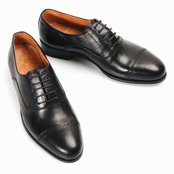 Giày Tây Be Classy Charles Captoe Oxford - OF02 Màu Đen Size 37 - 1