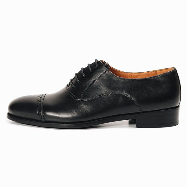 Giày Tây Be Classy Charles Captoe Oxford - OF02 Màu Đen Size 37 - 2