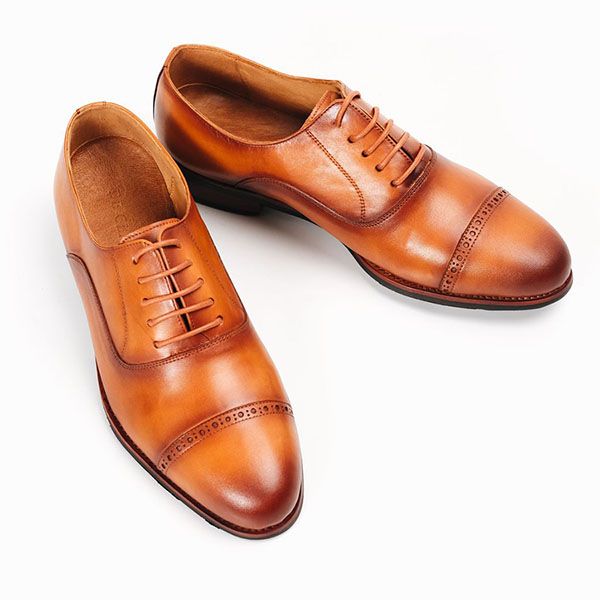 Giày Tây Be Classy Charles Captoe Oxford - OF02 Màu Nâu Vàng Size 37 - 1