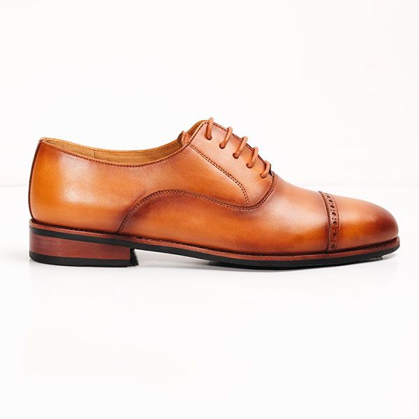 Giày Tây Be Classy Charles Captoe Oxford - OF02 Màu Nâu Vàng Size 37 - 3