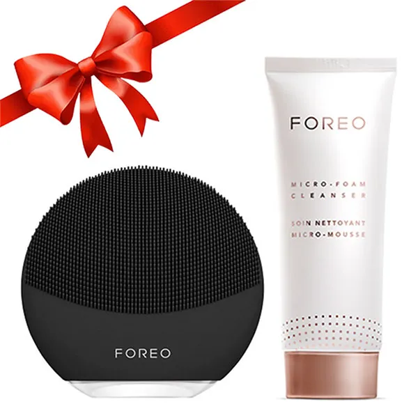 Combo Máy Rửa Mặt Foreo Luna Mini 3 Màu Đen + Sữa Rửa Mặt Foreo Micro-Foam Cleanser 100ml