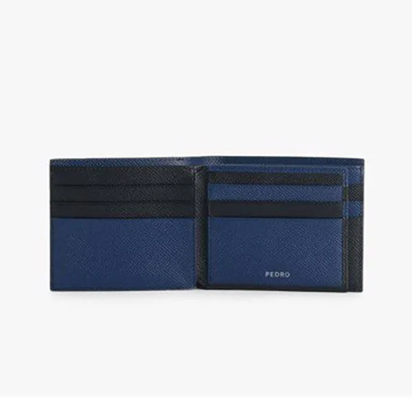 Ví Nam Pedro Textured Leather Bi-Fold Wallet with Flip PM4-16500050 Màu Đen