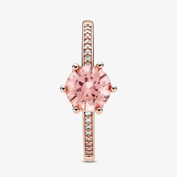 Nhẫn Nữ Pandora Pink Sparkling Crown Solitaire Ring 188289C01 Màu Vàng Hồng - 3