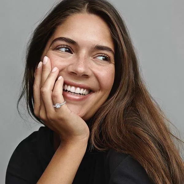 Nhẫn Nữ Pandora Classic Sparkle Halo Ring Màu Bạc