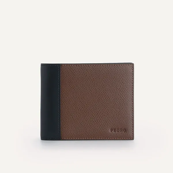 Ví Nam Pedro Textured Leather Bi-Fold Wallet with Flip PM4-16500050 Màu Nâu