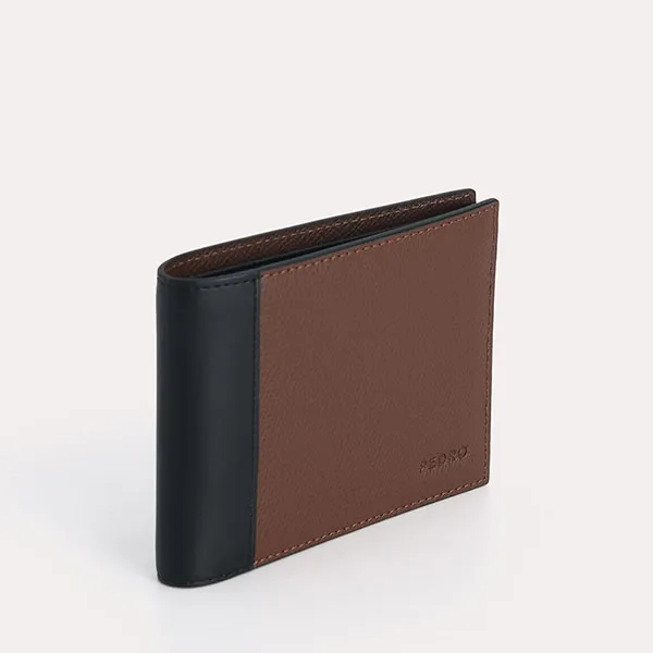 Ví Nam Pedro Textured Leather Bi-Fold Wallet with Flip PM4-16500050 Màu Nâu