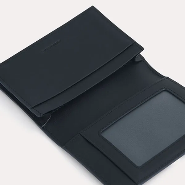 Ví Nam Pedro Textured Leather Bi-Fold Cardholder PM4-2594008 Màu Xanh Navy