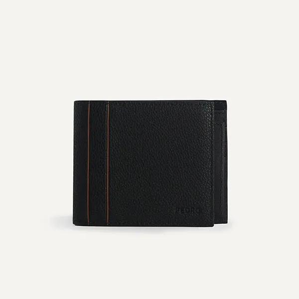 Ví Nam Pedro Textured Leather Bi-Fold Wallet PM4-15940210 Màu Đen