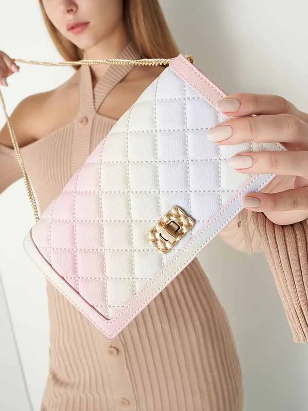 Túi Xách Nữ Charles & Keith CNK Micaela Quilted Phone Pouch Multi 70840448