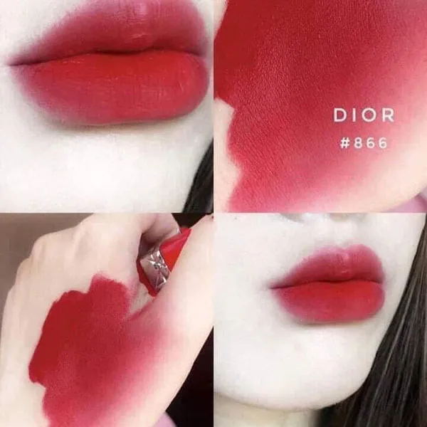 Son Kem Dior 866 Romantic - Ultra Care Liquid Màu Đỏ Cherry - Son Môi - Vua Hàng Hiệu