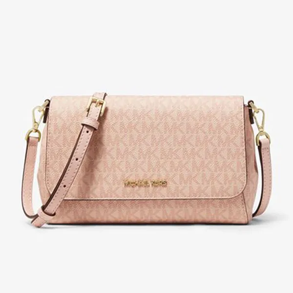 Túi Đeo Chéo Michael Kors MK Women's Pink Medium Logo Convertible Crossbody Bag Màu Hồng