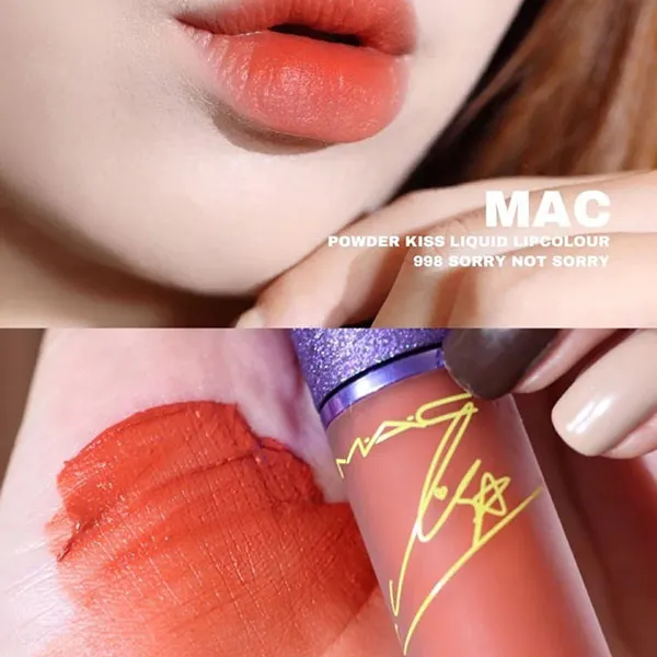 Son Kem MAC Lisa Màu Sorry Not Sorry Cam Cháy (Phiên Bản Giới Hạn) - Son Môi - Vua Hàng Hiệu
