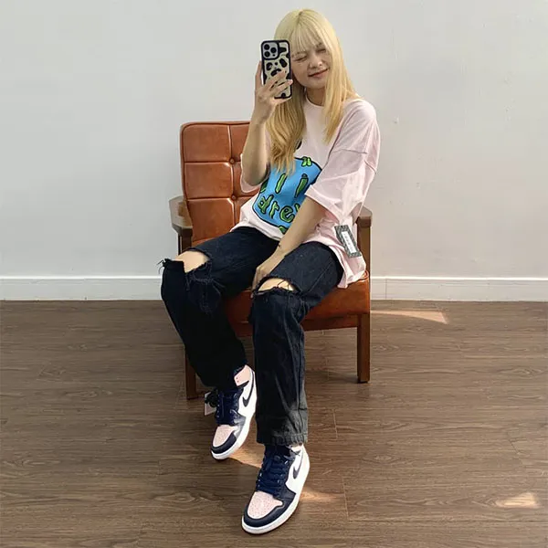Giày Nike Air Jordan 1 Retro High OG Bubble Gum Atmosphere Phối Màu Size 36.5 - Giày - Vua Hàng Hiệu