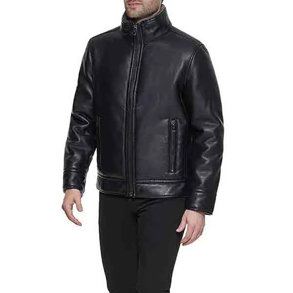 Áo Khoác Da Nam Calvin Klein CK Faux Fur Lined Jacket Màu Đen - Thời trang - Vua Hàng Hiệu