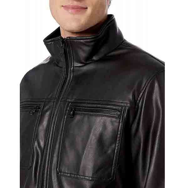 Áo Khoác Da Nam Calvin Klein CK Faux Leather Classic Jacket Màu Đen - 3