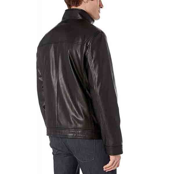 Áo Khoác Da Nam Calvin Klein CK Faux Leather Classic Jacket Màu Đen - 4