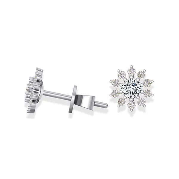 Khuyên Tai Jemmia Diamond Moissanite 14K BT2021102343 Vàng Trắng (Giá Chưa Bao Gồm Đá Chủ) - Trang sức - Vua Hàng Hiệu