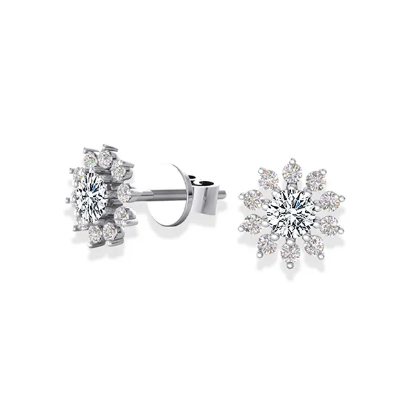 Khuyên Tai Jemmia Diamond Moissanite 14K BT2021102343 Vàng Trắng (Giá Chưa Bao Gồm Đá Chủ) - Trang sức - Vua Hàng Hiệu