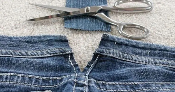 Cách sửa quần tây, quần jean rộng bụng đơn giản tại nhà 9