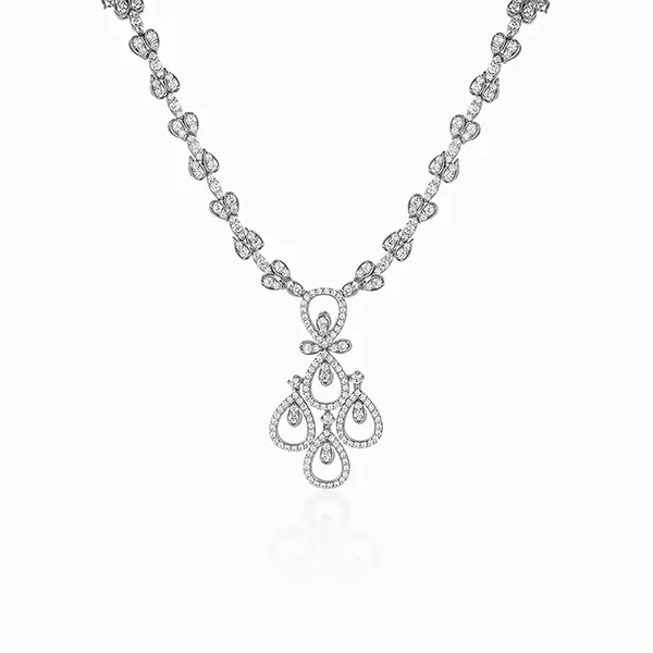 Dây Chuyền CZ Lộc Phúc Fine Jewelry Z3B.QSN0115AN Vàng Trắng - Trang sức - Vua Hàng Hiệu