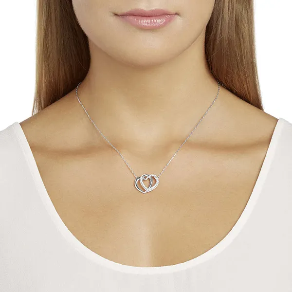 Set Dây Chuyền, Lắc Tay Swarovski Necklace Dear Medium Màu Bạc