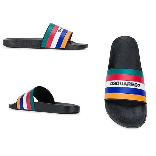 Dép Dsquared2 Stripes Street Style Flipflop Logo Loafers & Slip-Ons Phối Màu Size 41 - Dép - Vua Hàng Hiệu