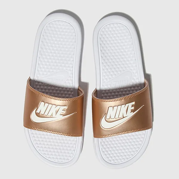 Dép Nike Benassi Bronze Màu Nâu Trắng - Dép - Vua Hàng Hiệu