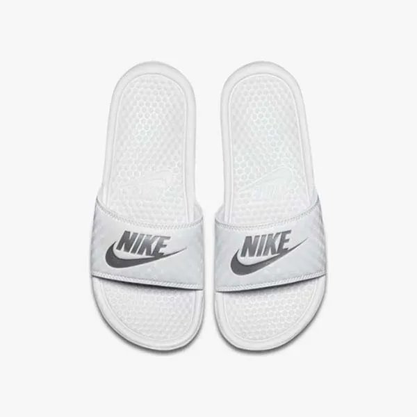 Dép Nike Benassi Just Do It White/Silver Màu Trắng Bạc