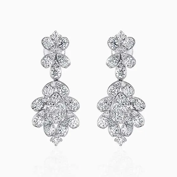 Khuyên Tai Lộc Phúc Fine Jewelry DFH0196AEW.WG01A Vàng Trắng Đính Kim Cương - Trang sức - Vua Hàng Hiệu