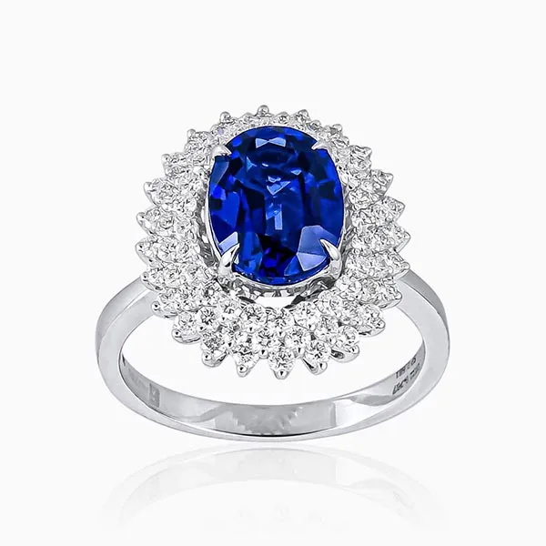 Nhẫn Lộc Phúc Fine Jewelry F1B.QCS0050R Vàng Trắng Đính Kim Cương