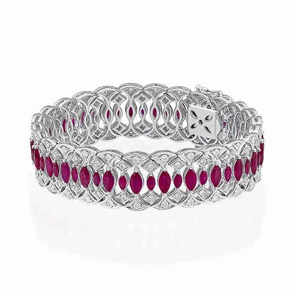 Vòng Đeo Tay Lộc Phúc Fine Jewelry F1C.QI0022B Vàng Trắng Đính Kim Cương - Trang sức - Vua Hàng Hiệu