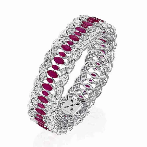 Vòng Đeo Tay Lộc Phúc Fine Jewelry F1C.QI0022B Vàng Trắng Đính Kim Cương - Trang sức - Vua Hàng Hiệu