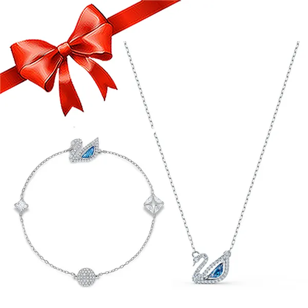 Set Dây Chuyền, Vòng Đeo Tay Swarovski Dazzling Swan Bracelet 5563465, 5521471