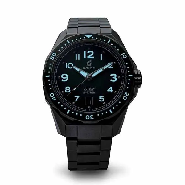 Đồng Hồ Nam Boldr Odyssey Freediver 202 Màu Bạc Mặt Xanh Rêu